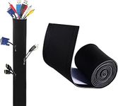 AGPTEK Cable Management Sleeve, 118" Super Long Neoprene Adjustable Cable Sleeves for TV Computer Cable Management Sleeves for PC/Home Theater/Speaker Home Entertainment Center