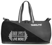 Tabelito Polyester Fit-Go Duffle Sports Travel Gym Bag 30 Litre Water-Resistant Shoulder Strap Bags for Men & Women (Grey)