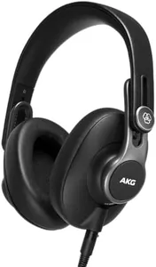 AKG Pro Audio K371 Wired Over-Ear, Closed-Back, Foldable Professional Recording Studio Headphones, Studio Monitor Mixing, Podcast, DJ Stereo Headsets, Black