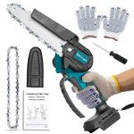 Cordless Mini Chainsaw 6 Inch for Makita 18V LXT (No Battery), Brushless Portable Electric Chain Saw Tool for Makita BL1850, Small Handheld Chainsaw for Pruning Shear Branch Wood Cutting Tree Trimming