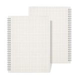 Wiisdatek Graph Grid Paper Notebook - A5 Graph Paper Notebook with Clear Hardcover,320 Pages Total,5.5 x 8.5 in(2 PACK)