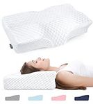 Groye Adjustable Neck Pillows for Pain Relief Sleeping, Enhanced Ergonomic Contour Shoulder Support, Cooling Cervical Memory Foam Pillows, No Smell Orthopedic Bed Pillow for Side Back Stomach Sleeper