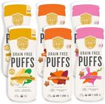 Serenity Kids 6+ Months Grain-Free Baby Puffs Snack - Baby & Toddler Snacks for 6+ Months - No Added Sugar & Gluten & Rice Free - BPA & Allergen Safe with Organic Cassava & Veggies - 1.5 Oz, 6 Pack
