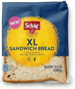 Schar Gluten Free XL Sandwich Bread, 9.9 oz Bags (Case of 5) - 6 Extra Large Slices Per Bag, Soft Sourdough Texture, Wheat-Free, Lactose-Free, Low FODMAP Certified, Gluten Free
