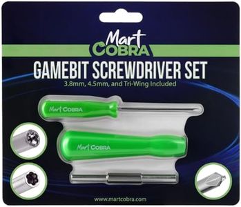 Mart Cobra Gamebit Screwdriver 3.8mm 4.5mm & Tri-Wing Screwdriver Gameboy Screwdriver Set Compatible Super Nintendo 64 SNES NES Tools N64 Gamecube Sega Genesis Game Cartridge Security Bit Screw Driver