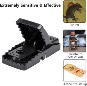 Reusable Mouse Traps, 6-Pack – Easy Set Snap Pest Control