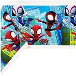 Yiran Spidey and His Amazing Friends Party Table Cloth for Boys, SuperHero Themed Party Fold Table Cover Party Supplies, 130*220cm Party Tablecloth, Boys Spider Birthday Baby Shower Party Decorations