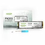 Fikwot FN203 512GB M.2 SATA SSD - SLC Cache 3D NAND TLC SATA III 6Gb/s M.2 2280 NGFF Internal Solid State Drive, Up to 550MB/s, Compatible with Ultrabooks, Tablet Computers and Mini PCS