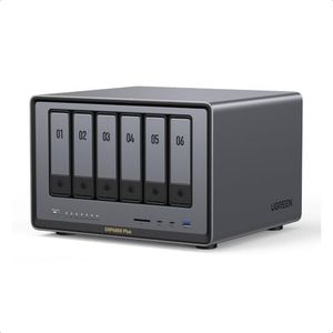 UGREEN NAS DXP6800 Pro 6-Bay Desktop NAS, Intel i5 1235u 10-Core CPU, 8GB DDR5 RAM, Built-in 128G SSD for System, 2X 10GbE, 2XM.2 NVMe Slots, 8K HDMI, 2XTBT4, Network Attached Storage (Diskless)