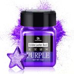 Edible Glitter - 1oz Luster Dust Edible Food Grade Coloring Glitter for Cake Decorating, Baking, Drinks - Shimmer Dust Powder, Metallic Color Dusting Powder for Icing, Fondant, Candy, Cookie (Purple)