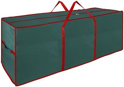 Vinsani® 7ft/9ft Christmas Xmas Tree Decoration Lights Presents Gift Zip Up Jumbo Sack Fabric Storage Bag Large Waterproof Décor Accesories Organiser (48 x 38 x 125 cm) - Green