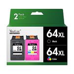 Valuetoner Remanufactured Ink Cartridge Replacement for HP 64XL Ink Cartridge Combo Pack 64 XL for HP Envy Photo 7855 7858 7800 7100 7155 6255 Inspire 7255e 7955e 7958e Tango Printer (Black, Color)