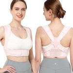 VICORRECT Posture Corrector for Women - Upper Back Brace Adjustable & Breathable for Posture Correction: Neck Shoulder & Upper Back Pain Relief (S-M)