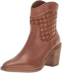 Lucky Brand Women's Aryleis Western Bootie Ankle Boot, Cognac, 5