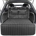 Oasser SUV Cargo Liner for Dogs 5-Layer Waterproof Washable Car Trunk Mat with Bumper & Side Flaps, Non-Slip Pet Trunk Liner with Honeycomb Pattern and 2 Large Pockets, Universal Fits, 185x103cm XL