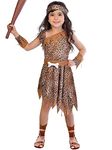 amscan 9904489 - Kids Girls Cave Girl World Book Day Fancy Dress Costume Age: 8-10 Years