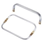 uxcell Metal Purse Frame 2Pcs, 10" Rectangle Lock Frame Kiss Lock Clasp Bag Frame Hardware Replacements for DIY Purse Handle Bag Making Sewing Craft Carpet