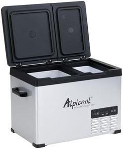 Alpicool CHS45 Dual Temperature Control 12 Volt Refrigerator 33 Quart Portable Car Fridge Freezer (-4°F~68°F) for Truck, RV, Boat, Camping and Travel