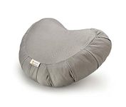 Sarveda Zen Shaped Crescent Zafu Meditation Cushion | Grey