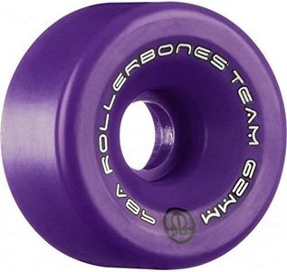 RollerBones Team Logo 101A Recreational Roller Skate Wheels, Purple, 62mm