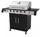 Char-Broil 463468021 Performance TRU-Infrared 5-Burner Cabinet-Style Liquid Propane Gas Grill, Stainless/Black