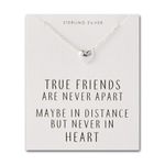 Philip Jones Sterling Silver Friendship Quote Heart Necklace