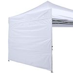 ABCCANOPY Instant Canopy SunWall for 10x10 Feet, 10x20 Feet Straight Leg pop up Canopy, 1 Pack Sidewall Only,White