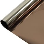HOHOFILM 60" x 100ft Roll Bronze Silver Window Film One Way Vision Privacy Protection Residential Glass Tint Self Adhesive Sun Blocking Heat Control