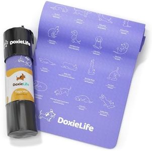 Doxie Life - Cute Yoga Mat with Carry Bag, Instructional Yoga Mat with Poses, Perfect for Pilates, Hot Yoga, and Exercise, Set Includes Adorable Dachshund Themed Yoga Mat