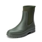 DREAM PAIRS Wellington Boots Women, Waterproof Rain Boots, Outdoor and Hiking Boots, Garden Boots, Comfortable Chelsea Boots,Size 3.5,Dark Green,SDRB2406W-E