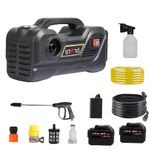 STARQ TurboMax 48V Cordless High Pressure Washer, 1020 Watts, 100 Bar, 8 LPM, with 2 x 4000mAh Batteries, 8 Meter Hose Portable Car, Bike, and Home Cleaning (TurboMax)