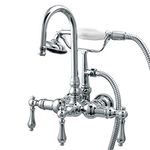 KINGSTON BRASS CC8T1 Vintage Leg Tub Filler with Hand Shower, Polished Chrome, 3-3/8"