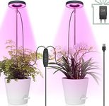 Full Spectrum LED Grow Light, Height Adjustable Growing Lamp with Auto On/Off Timer 3/9/12H, 10 Dimmable Brightness, 5V Low Safe Voltage,Idea Small Light