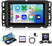 2G+64G Android 13 Car Radio for Chevy Silverado Chevrolet GMC Buick, Rimoody 7 inch Touch Screen Stereo, Carplay/Android Auto/GPS/WiFi/SWC/Bluetooth/FM/RDS/EQ + AHD Backup Camera