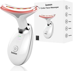 KEESON Red Light Therapy for Face, 7 in 1 Neck Face Massager -Based on Triple Action LED, Vibration and Thermal Technologies, 7 Color LED Skin Rejuvenation for Facial Massager & Neck Beauty Device