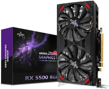 AISURIX RX 5500 8gb GDDR6 Graphics Card,128 Bit, 3XDP, HDMI, PCI Express 4.0X8, 8pin with Fan Intelligent System,Gaming PC Computer Video Cards with 3X DisplayPort +1X HDMI (5500 Style 2)