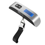 Luggage Scale: 110lb/50kg Backlight LCD Display Portable Handheld Electronic Scale - Dr.meter Balance Digital Postal Luggage Hanging Scale with Rubber Paint Handle,Temperature Sensor, Battery Included