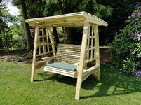 WOODEN GARDEN SWING, GARDEN SWING, GARDEN BENCH