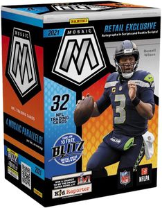 2021 Panini Mosaic Football 8-Pack Blaster Box - 32 Trading Cards