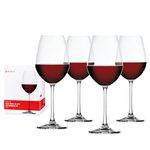 Spiegelau Red Wine Glasses, Set of 4, Crystal, 550 ml, Salute, 4720171