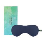 WiseLife Natural Silk Eye Mask, Ultra Smooth Adjustable Sleep Mask and Blind Fold | For Sleeping, Travelling, Relaxation, Blind Fold | Eye-cover Light blocker (Dark Blue)