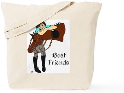 CafePress English Horse Friends Tote Bag Natural Canvas Tote Bag, Reusable Shopping Bag