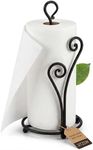 Decorative Heart Shaped Paper Towel Stand Up Holder | Black Stylish Authentic Wrought Iron | Fancy Rod Metal Countertop | Unique & Comfy | Handmade Crafted by RTZEN-Décor