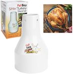 Sittin' Turkey Ceramic Beer Can Roaster & Steamer- Easily Infuse flavors Into Your Meat- Cooks Up to 18lb Turkey- Extra-Wide Base for Indoor Oven Or Outdoor Grill Use- Use for Tasty Easy Meal Prep