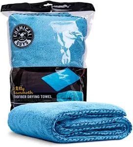 Chemical Guys Woolly Mammoth Large, Super Absorbent and Soft Microfiber Towels for Cars, Blue (36 x 25 inches)