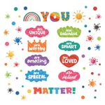 DECOWALL DS9-8082 Inspirational Quotes Wall Stickers Colorful Wall Decals for Girls Room Nursery Playroom Décor Kids Baby Educational Classroom Bedroom Living room Home décor Art School