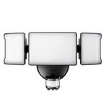 Olafus 55W Flood Lights Outdoor Motion Sensor Light, LED Security Light IP65 Waterproof, 5500LM Motion Activated Light, 3 Head LED Flood Light, 6500K PIR Sensor Lighting for Garage Yard Porch Patio