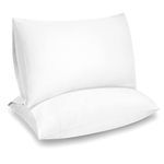 Fittia Cooling Pillow Cases for Hot Sleepers, 100% Rayon Derived from Bamboo Pillowcases 2 Pack, Soft Silky Pillow Cases with Envelope Closure, White, 20"x26"