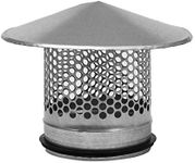 Ø 200mm 8" Inch Round Roof Vent Cap Galvanised Steel for All Weather Conditions Top Round Exhaust Cap with Rubber for Perfect Insulation Vent Cover