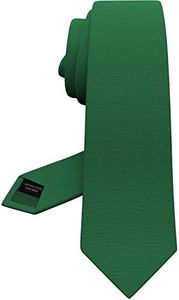Kelly Green Tie Premium Mens Slim Gabardine Matt Necktie Tuxedo Classic Green Skinny Solid Corbata (Slim 2.35")